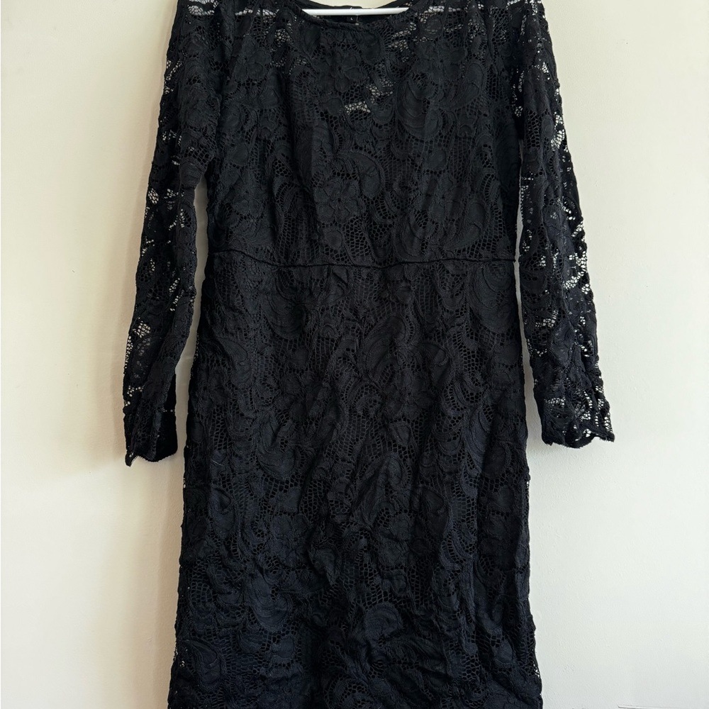 Ambiance Black Lace Dress Size L